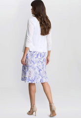 Gina Bacconi White Maya Wrap Top