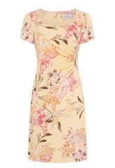 Gina Bacconi Yellow Trish Floral Print Dress