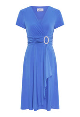 Gina Bacconi PERRI Deborah Jersey Dress With Diamonte Trim