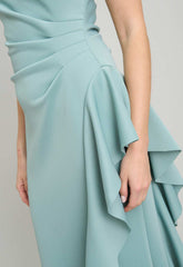 Gina Bacconi SAGE Darby One Shoulder Frill Dress
