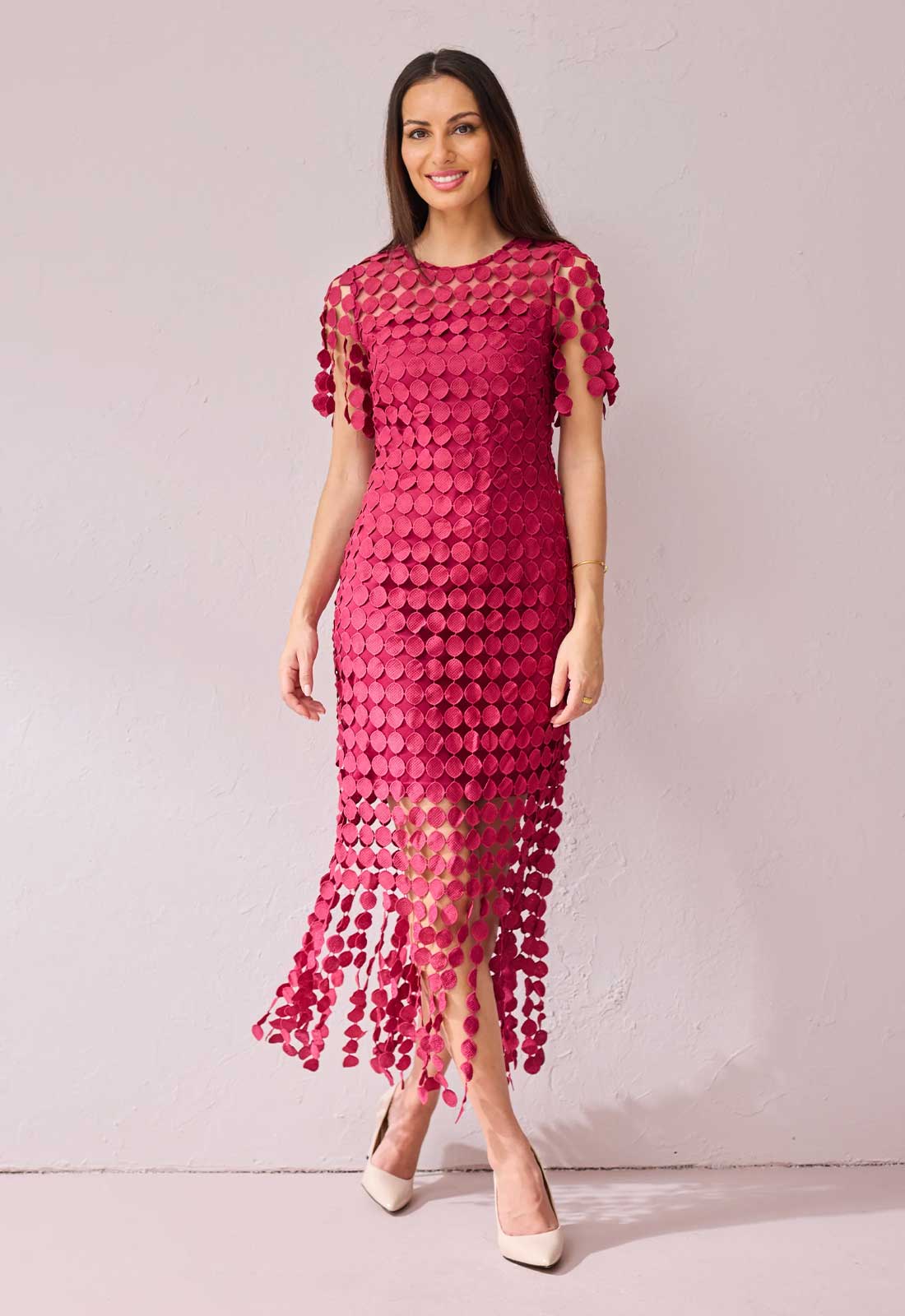 Samantha Jane Raspberry Sammi Cocktail Dress