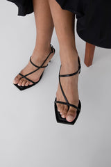 THIN STRAP HEELED SANDALS