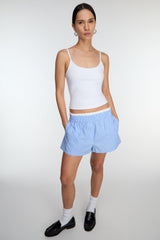 STRIPED COTTON POPLIN BOXER SHORT