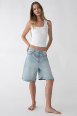 STRETCH DENIM JORT