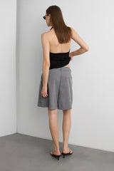 PLEATED CHINO SHORT