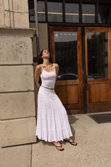 TIERED MIDI SKIRT