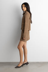 BOUCLE WOOL BLEND MINI SKIRT