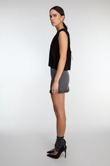 RUFFLE HEM MINI SKIRT