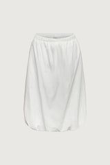 BUBBLE HEM MIDI SKIRT WITH DRAWSTRING