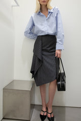 PINSTRIPE MIDI SKIRT