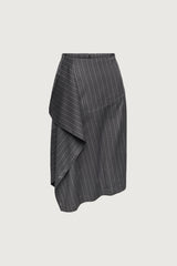 PINSTRIPE MIDI SKIRT