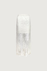 SHEER LAYERED LACE MAXI SKIRT