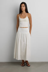 LINEN MIDI SKIRT