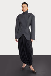 DRAPED MIDI SKIRT