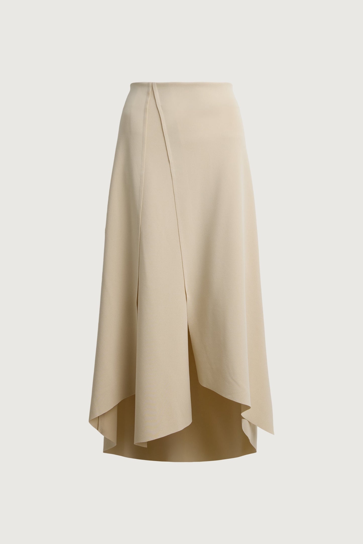 ASYMMETRICAL MIDI SKIRT