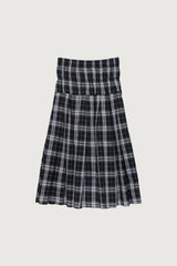 PLAID MIDI SKIRT