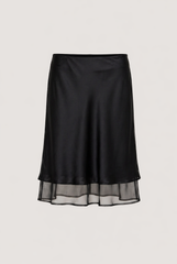 LAYERED SHEER HEM SLIP SKIRT
