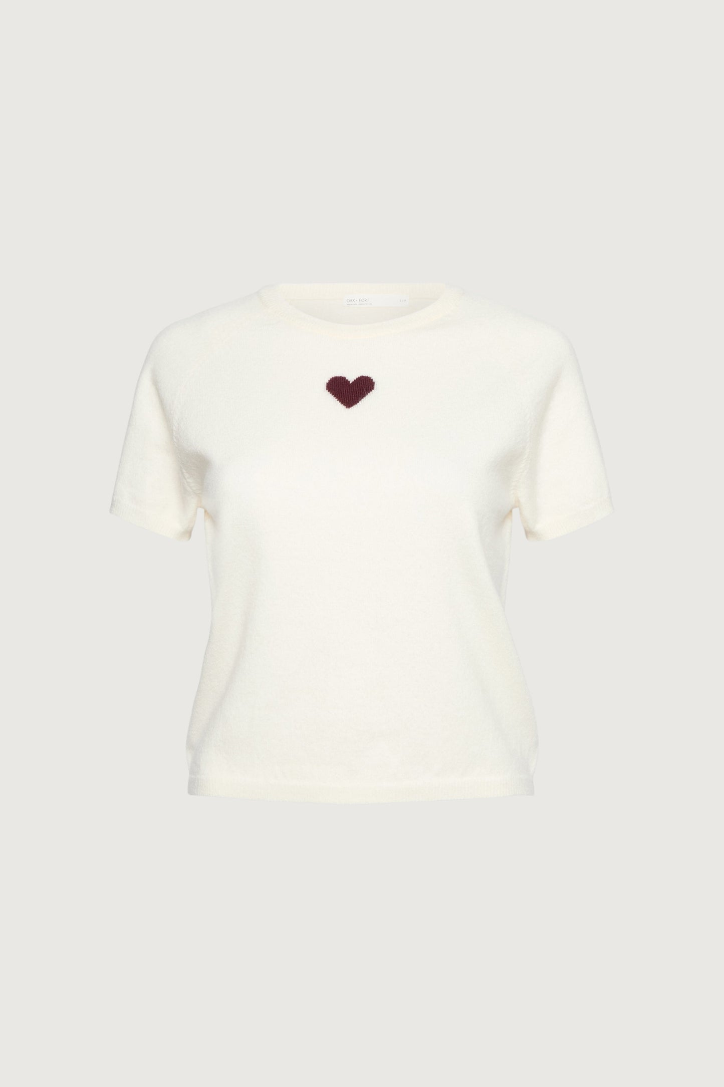 SHORT SLEEVE HEART SWEATER