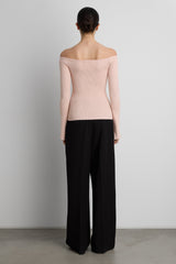 RIBBED OFF THE SHOULDER TOP