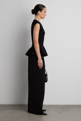 THICK RIBBED PEPLUM TOP