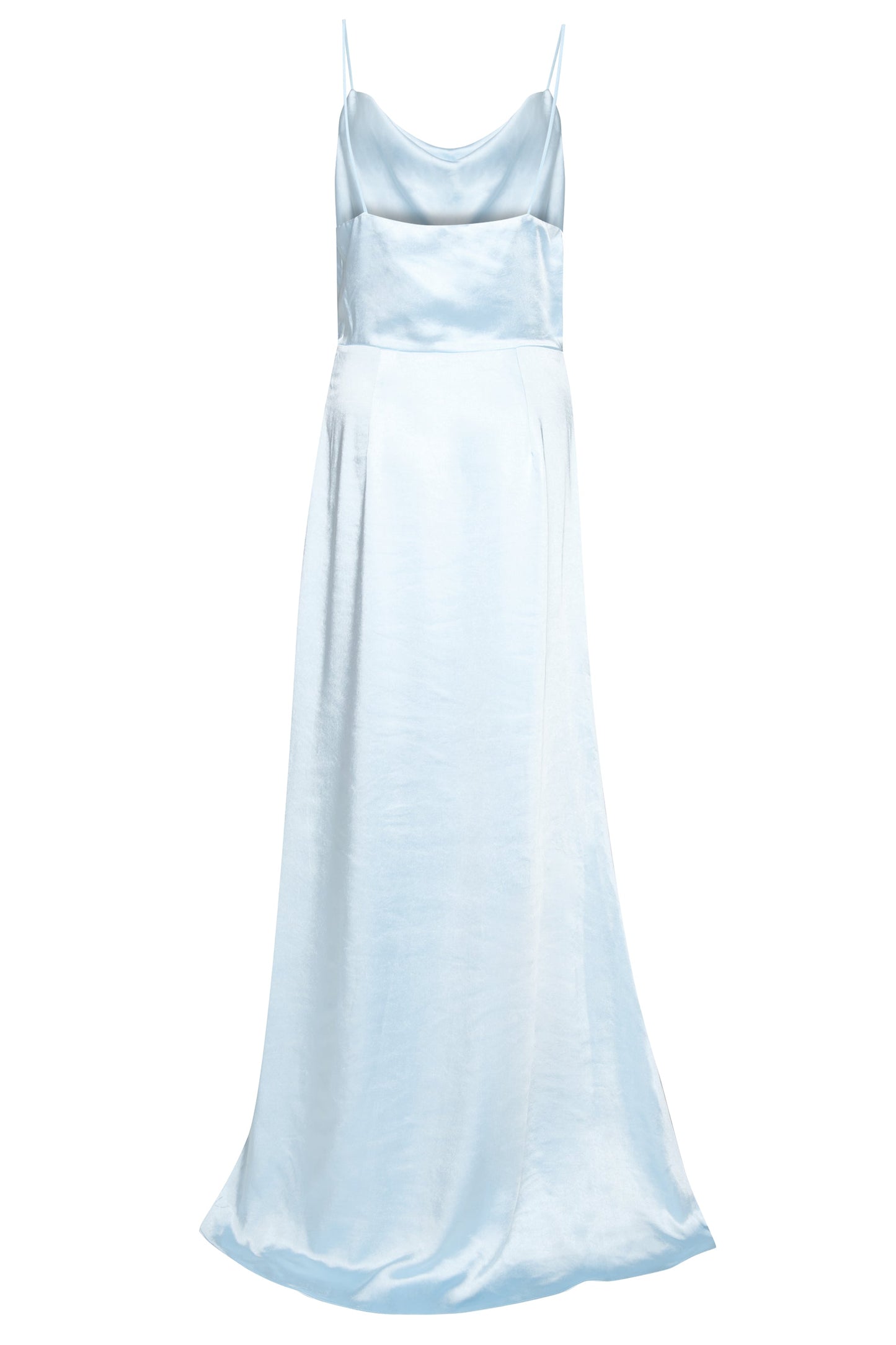 True Decadence Vivian Icy Blue Cowl-Neck Bias Cut Maxi Dress
