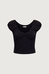 CAP SLEEVE CROPPED TOP
