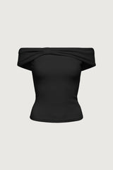 OFF THE SHOULDER BOW TOP