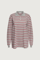 STRIPED RUGBY POLO LONG SLEEVE SHIRT