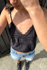 TIERED LACE CAMI TOP
