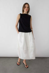 100% COTTON BOAT NECKLINE TANK