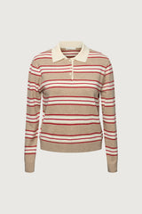 CLASSIC FIT STRIPED POLO SWEATER