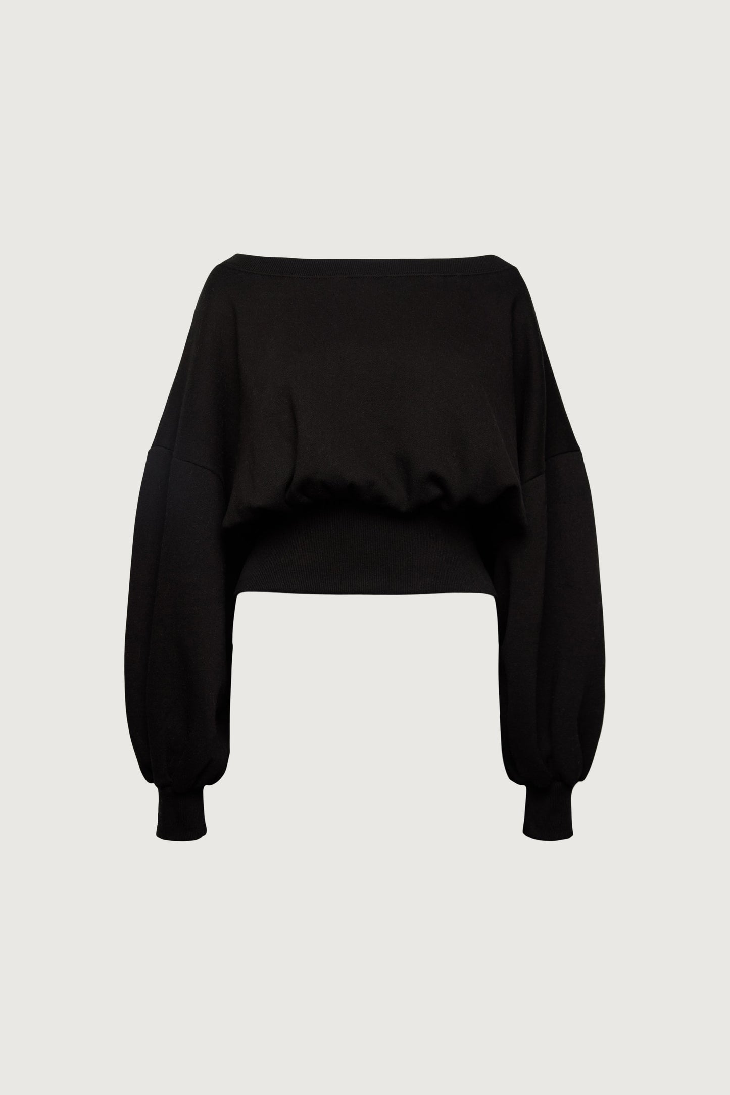SWEATSHIRT WITH ZIP-BACK WAIST