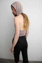 DRAPED COWL NECK SLEEVELESS TOP