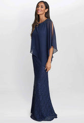 Gina Bacconi Navy Ginger Maxi Dress