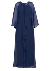 Gina Bacconi Navy Polly Maxi Dress