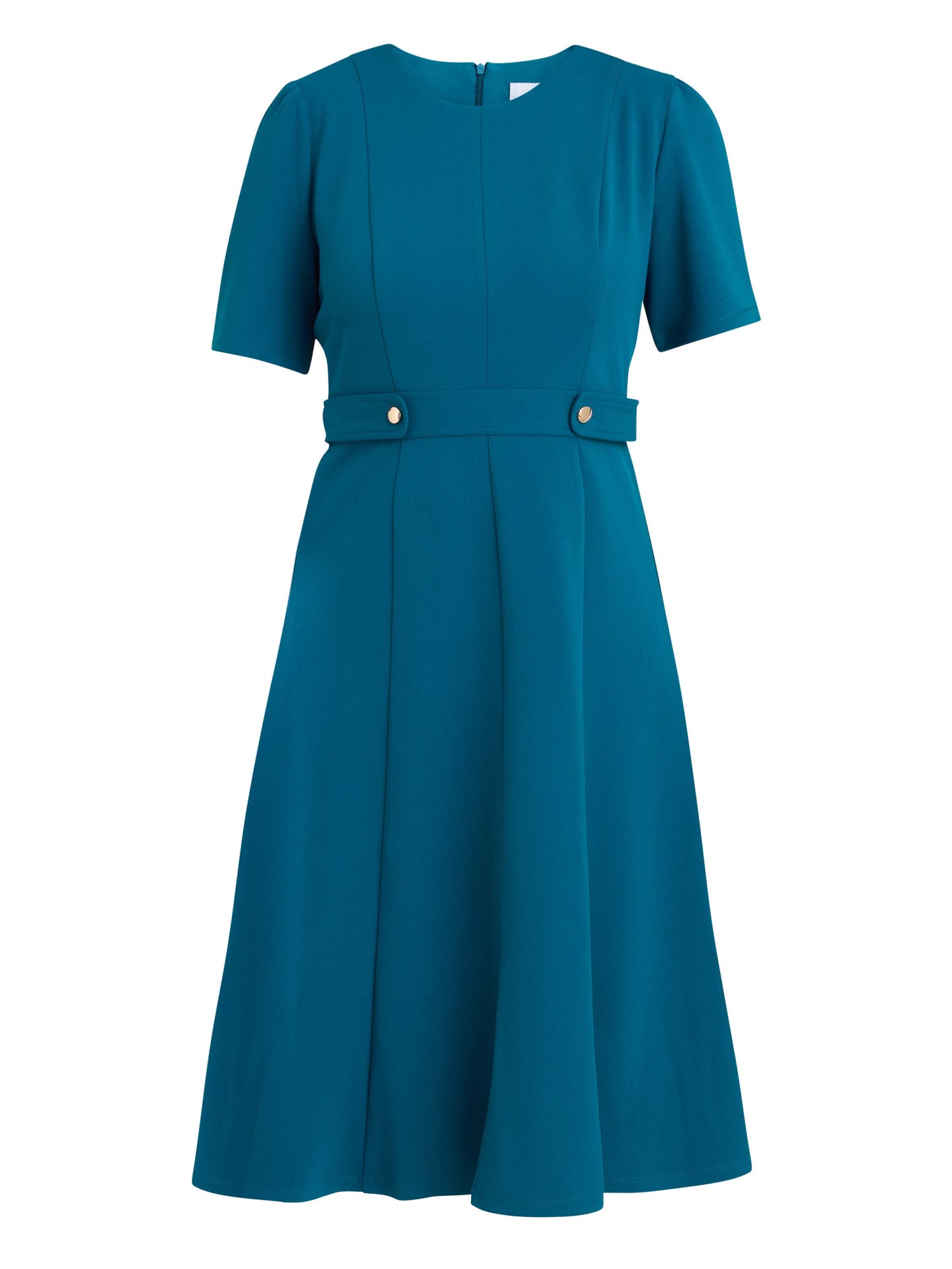 Gina Bacconi Petrol Mel Fit And Flare Midi Dress