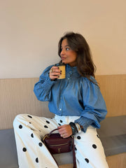Polka Dot Wide Leg Trousers