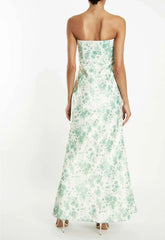 True Decadence Sage Rose Print Maxi Dress