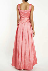 True Decadence Coral Taffeta Formal Ballgown