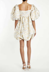 True Decadence Cream 80s Mini Dress