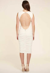 Honor Gold Bella White Backless Midi