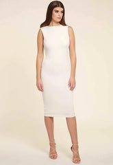 Honor Gold Bella White Backless Midi