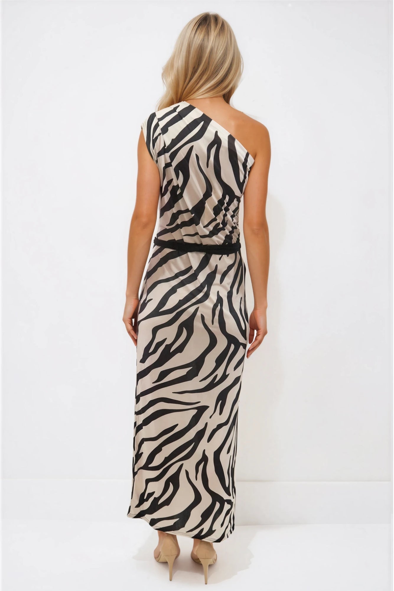Honor Gold Zebra Print Cleo Maxi Dress