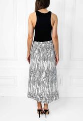 Honor Gold Polka Dot Print Cora Midi Skirt
