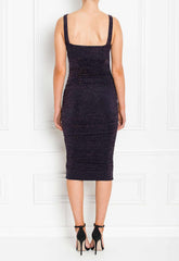Honor Gold Navy Gabriella Shimmer Maxi Dress