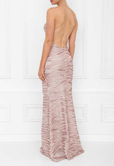 Honor Gold Rose Pink Gia Sequin Maxi Dress