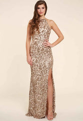 Honor Gold Harley Sparkle Sequin Maxi in Gold