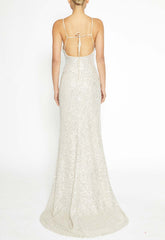 True Decadence Champagne Slip Maxi Dress