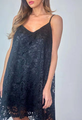 Lady Flare Black Lace Dress
