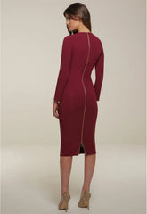 Honor Gold Kelsey Midi Dress in Berry